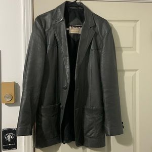 Schott western style leather coat